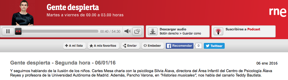 La ilusión en Gente Despierta de RNE