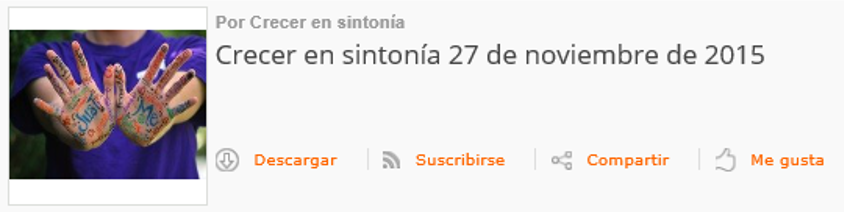 Crecer en Sintonía 271115 - Silvia Álava