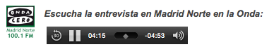 Entrevista en Onda Cero Madrid Norte SIlvia Álava