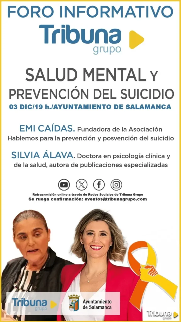 Jornada en Salamanca para hablar, comprender y prevenir el suicidio.